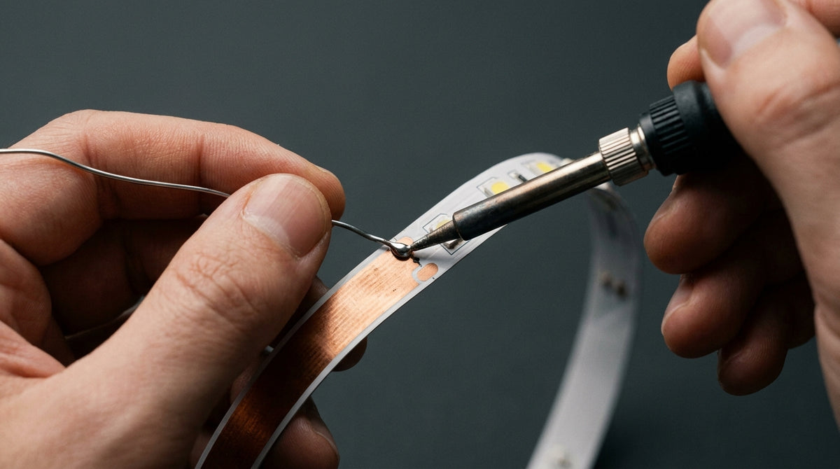 LED-Streifen ohne Verbinder anschließen