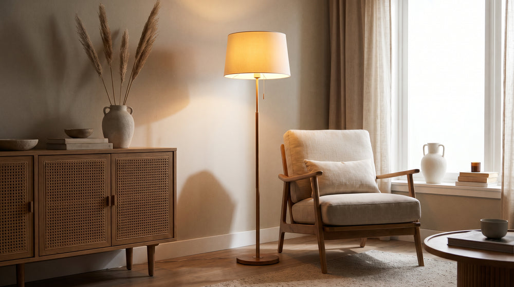 Bronzestehlampe