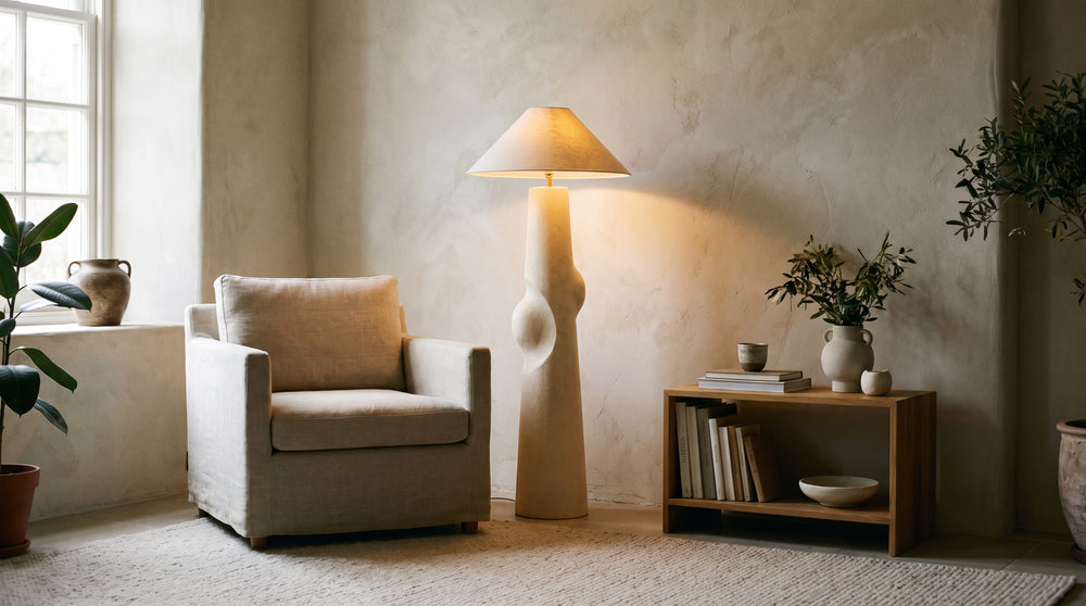 Braune Stehlampe