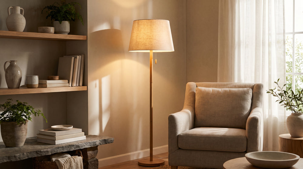 Stehlampe Welle