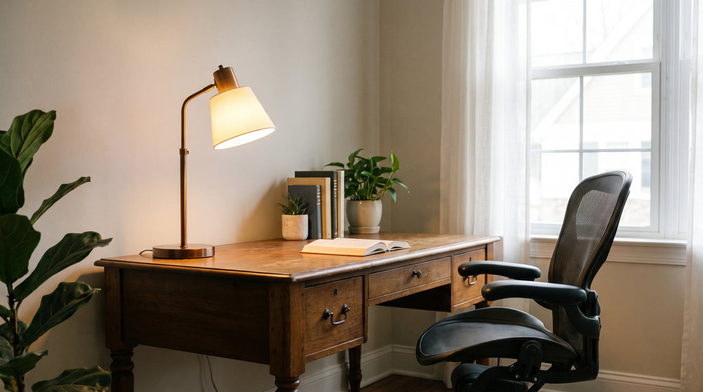 Tischlampen aus Holz für das Büro