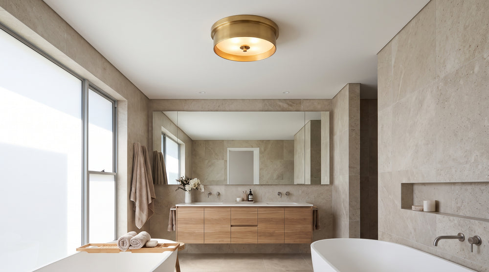 Deckenleuchten in Gold für das Badezimmer
