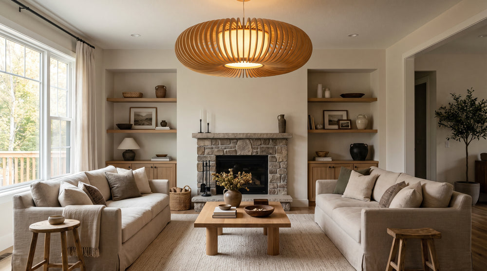 Design-Deckenleuchten aus Holz