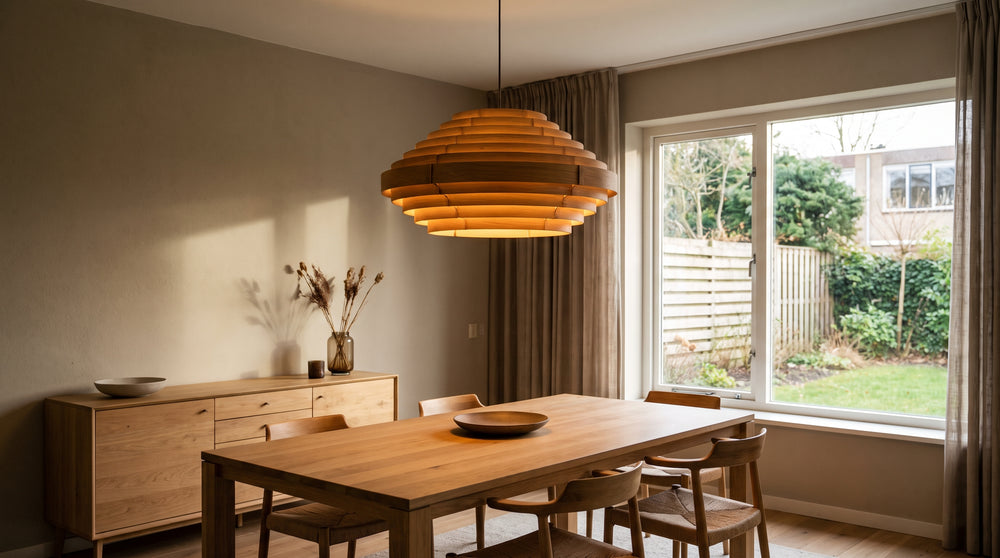 Design-Hängeleuchten aus Holz