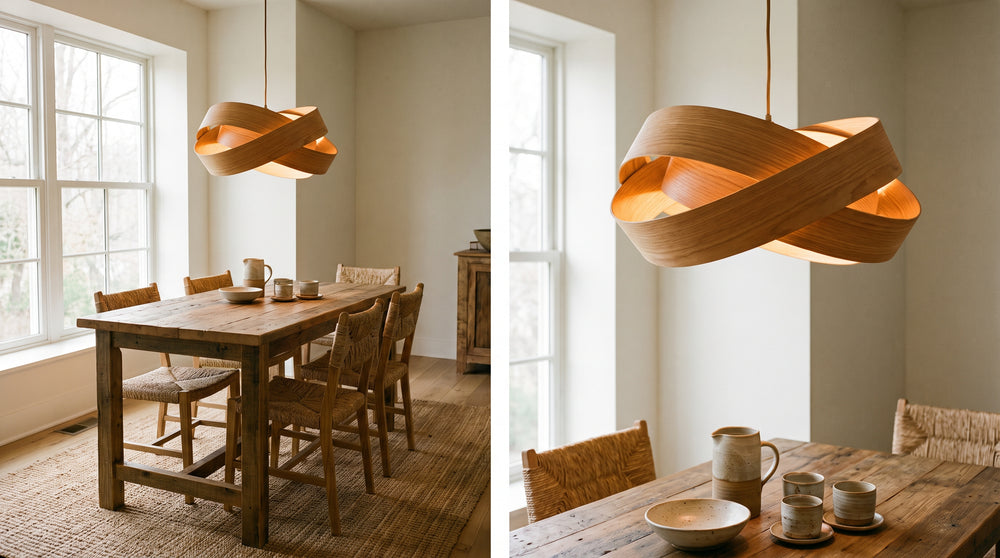 Holzhängeleuchten für das Esszimmer