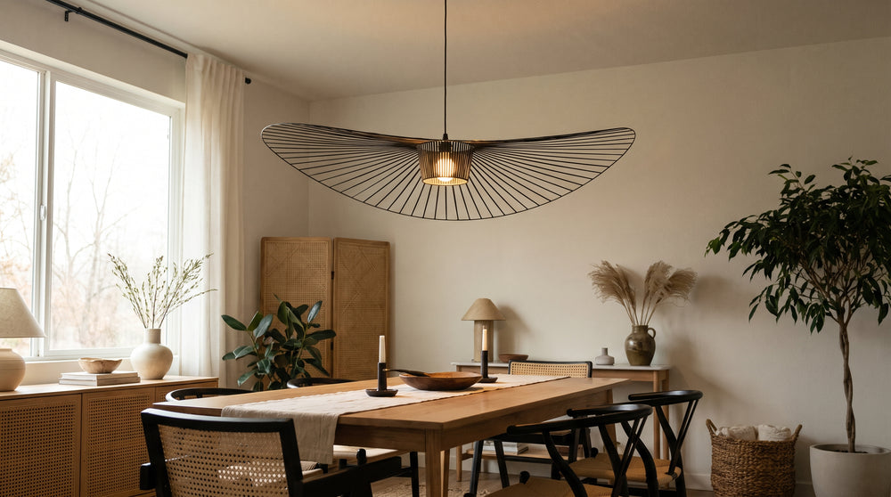 Hängeleuchten aus Metall in Schwarz im Design-Look
