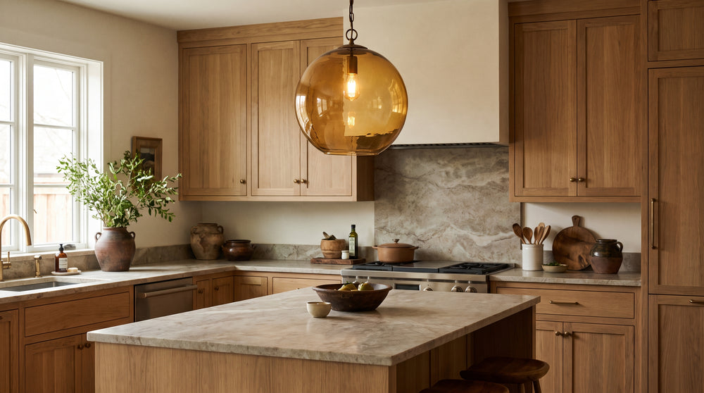 Glas-Hängeleuchten für die Küche
