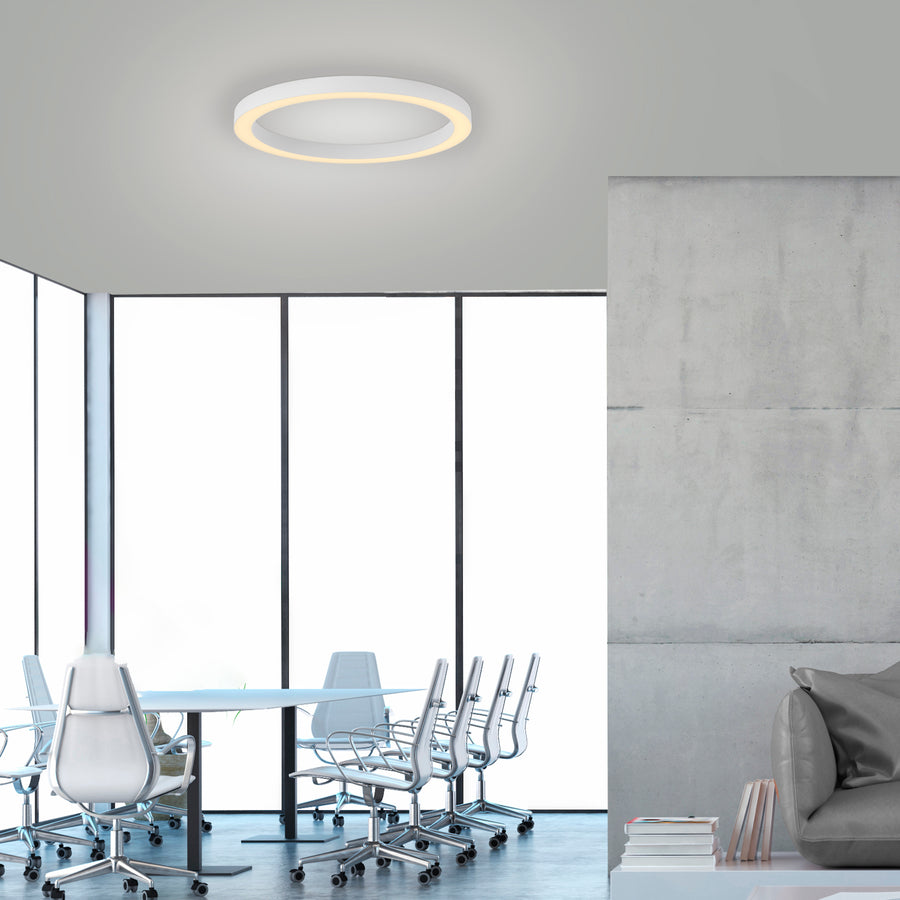 Plafonnier Pure Lines Round blanc, L 50 cm