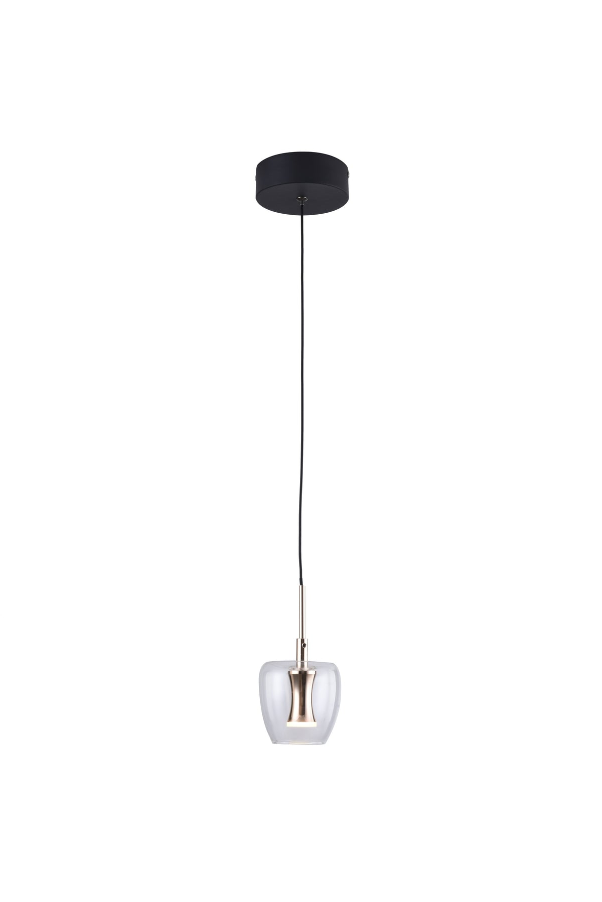 Suspension Nelson noire et dorée, verre (MD2291-1A-3BGN)