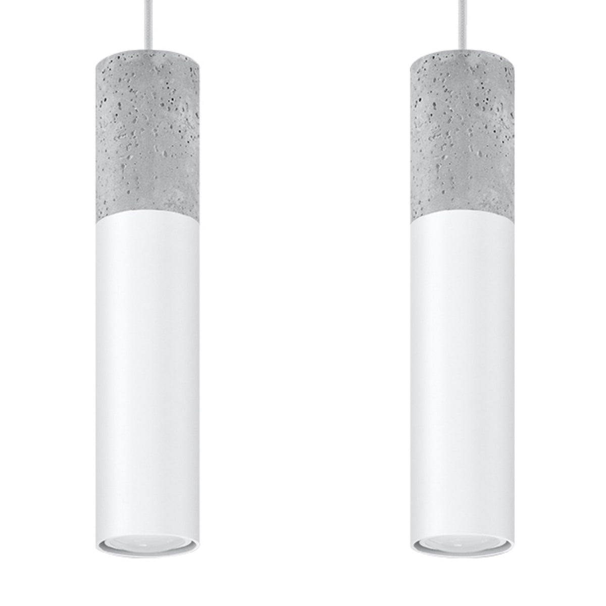 Lampe suspendue BORGIO 2 Blanc / gris