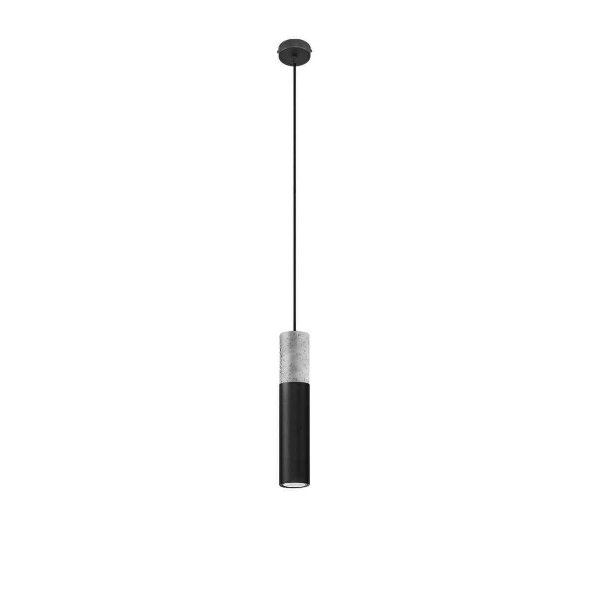 Lampe pendante BORGIO 1 noir Gris-noir