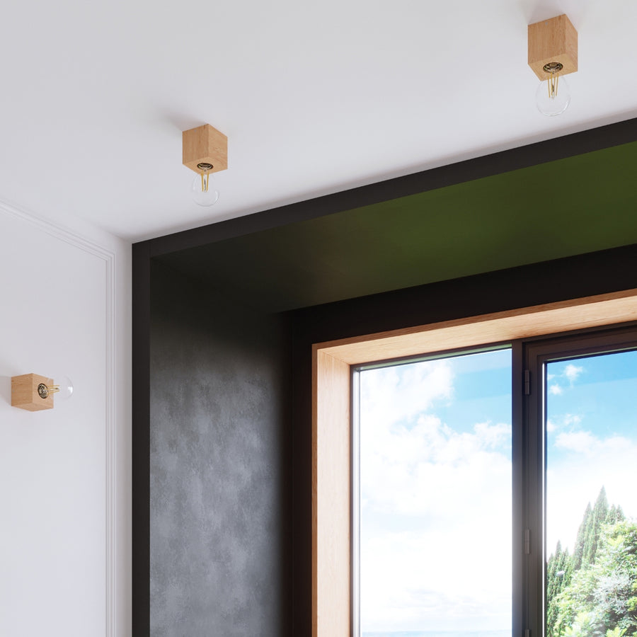 Plafonnier ARIZ en bois naturel