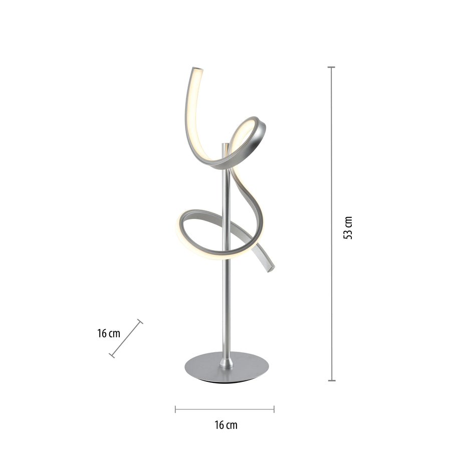 Lampe à poser Curls argentée