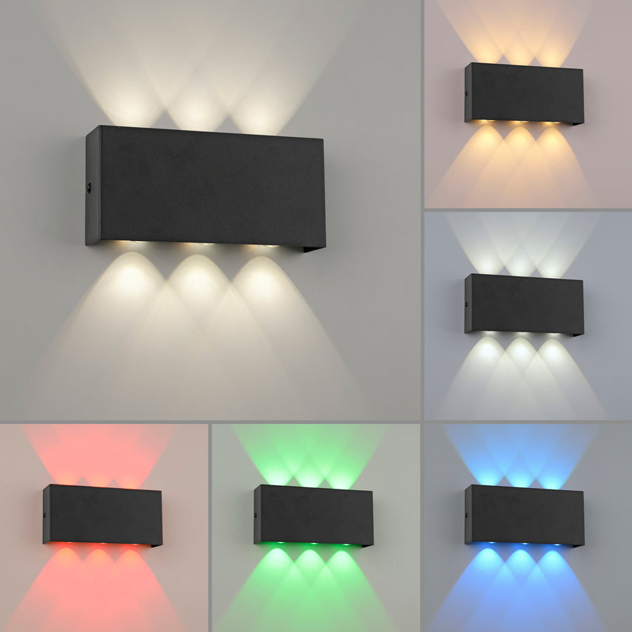 Planche comparative des températures et couleurs de lumière projetées vers le haut et le bas