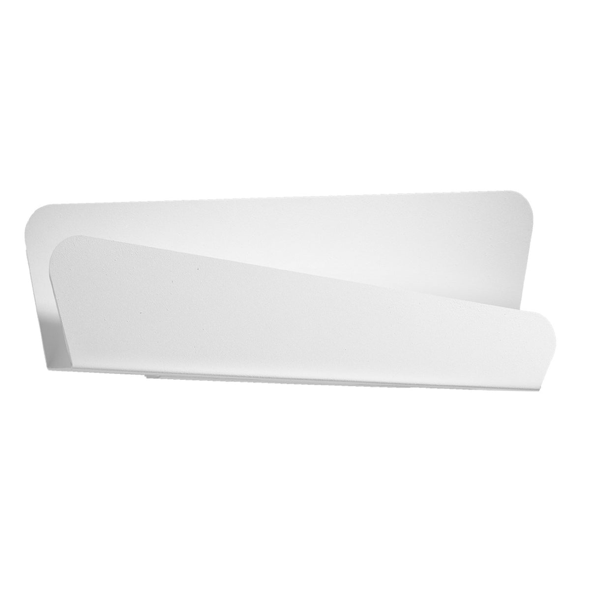Applique murale blanche rectangulaire présentée de face sur fond neutre