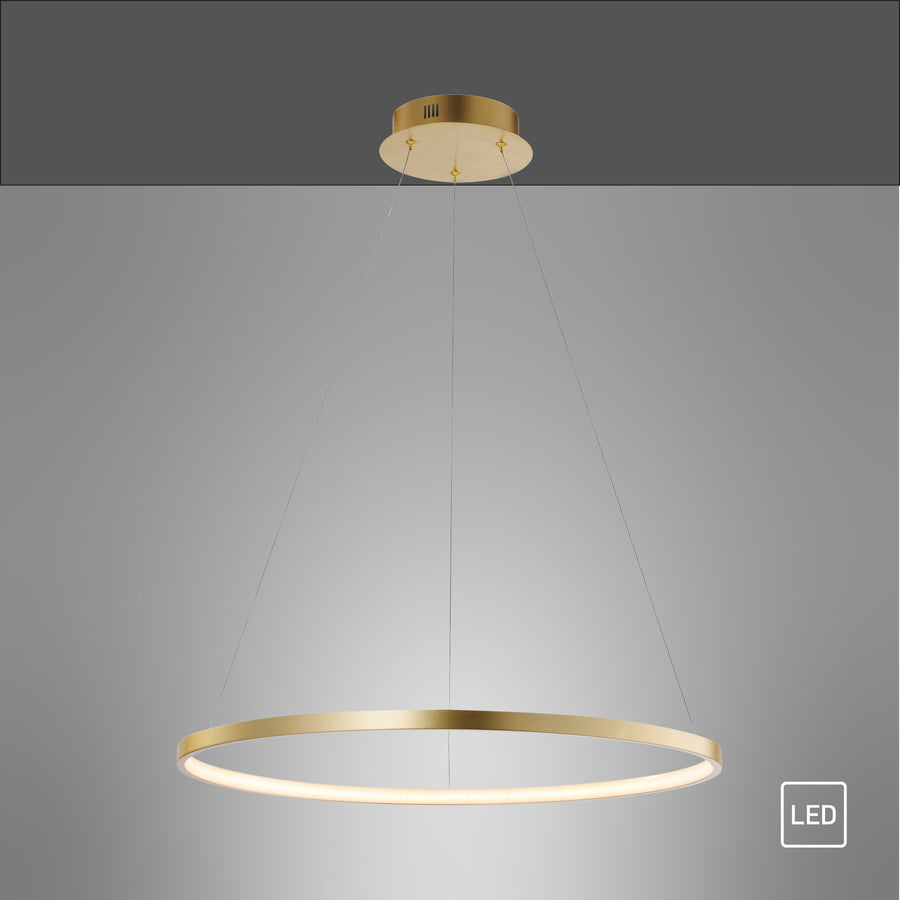 Suspension Circle dorée, L 60 cm