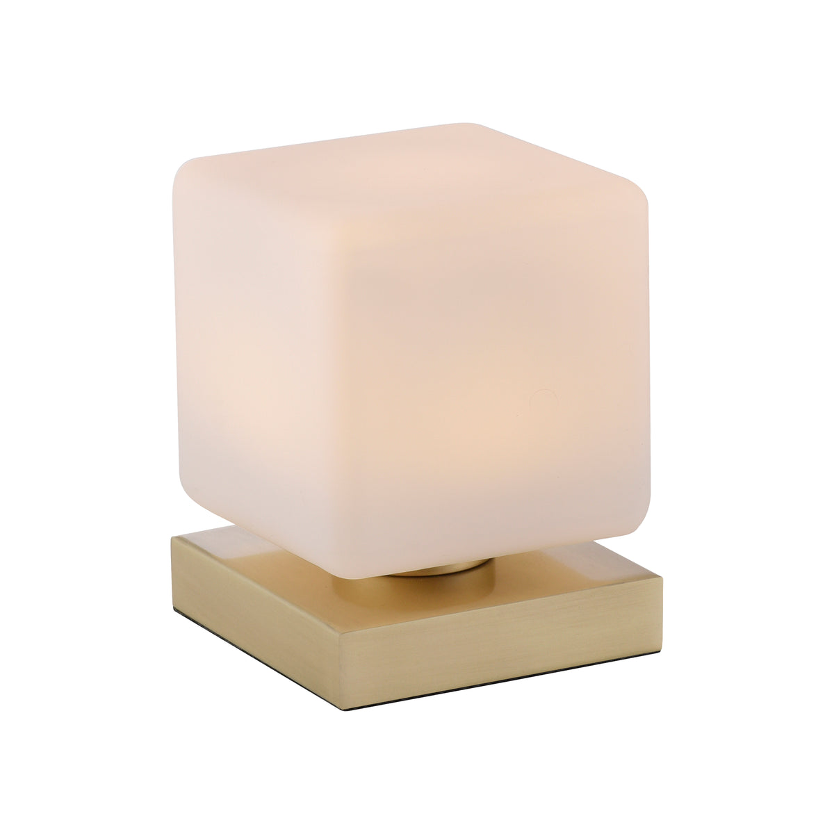Lampe à poser Dadoa laiton mat, verre