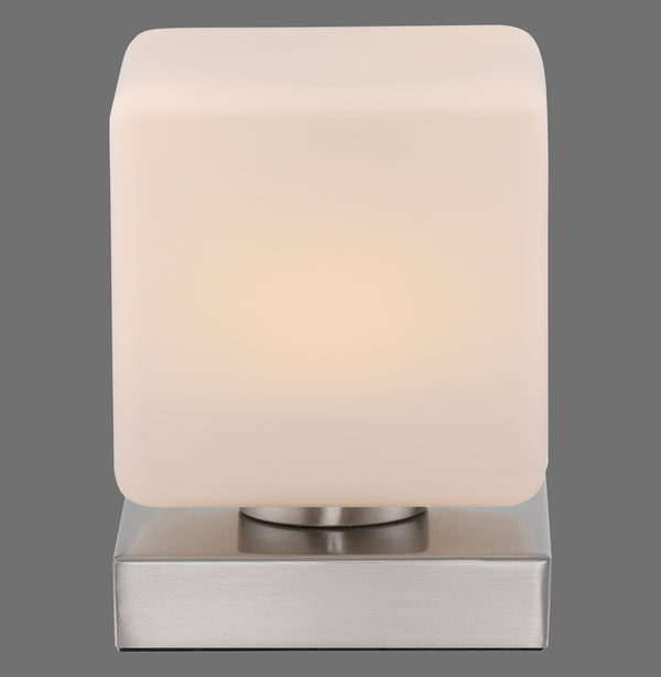 Lampe à poser Dadoa argentée, verre