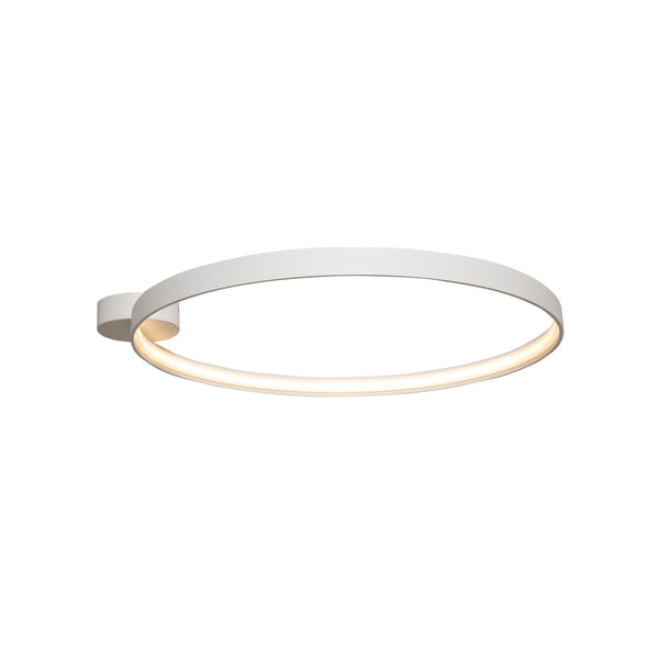 Plafonnier Circle blanc mat, L 55 cm