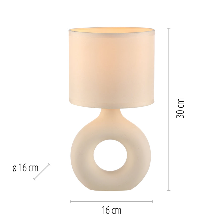 Lampe à poser Carara beige, céramique