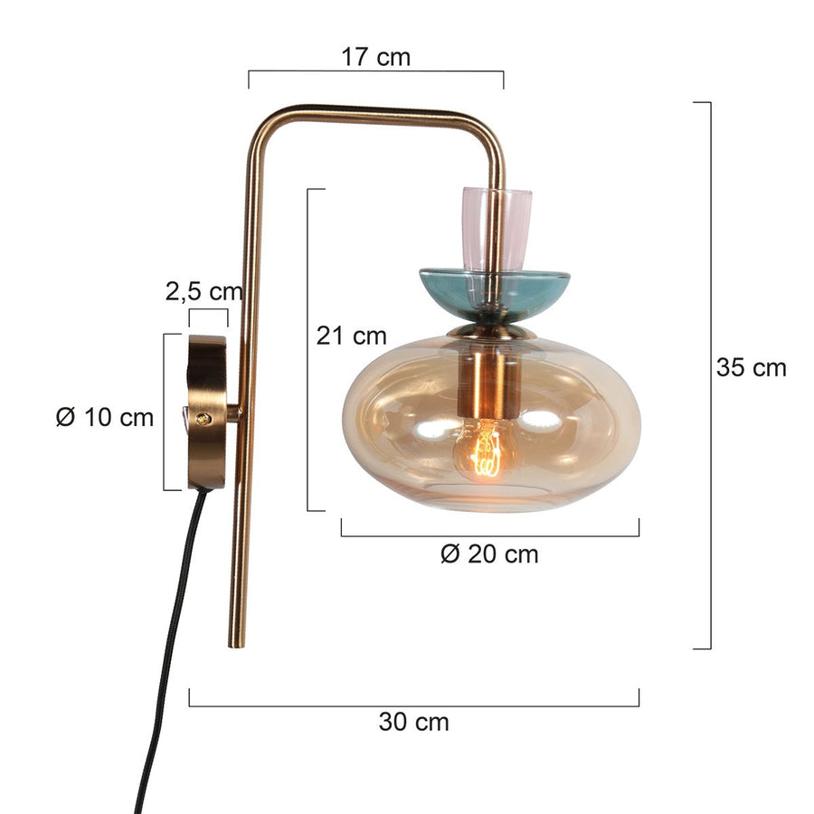 Applique murale Malboo bronze