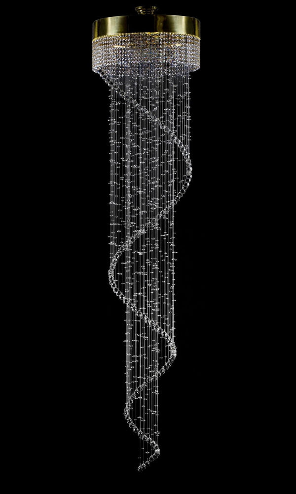 Kristall-Spiralpendelleuchte L448CLN