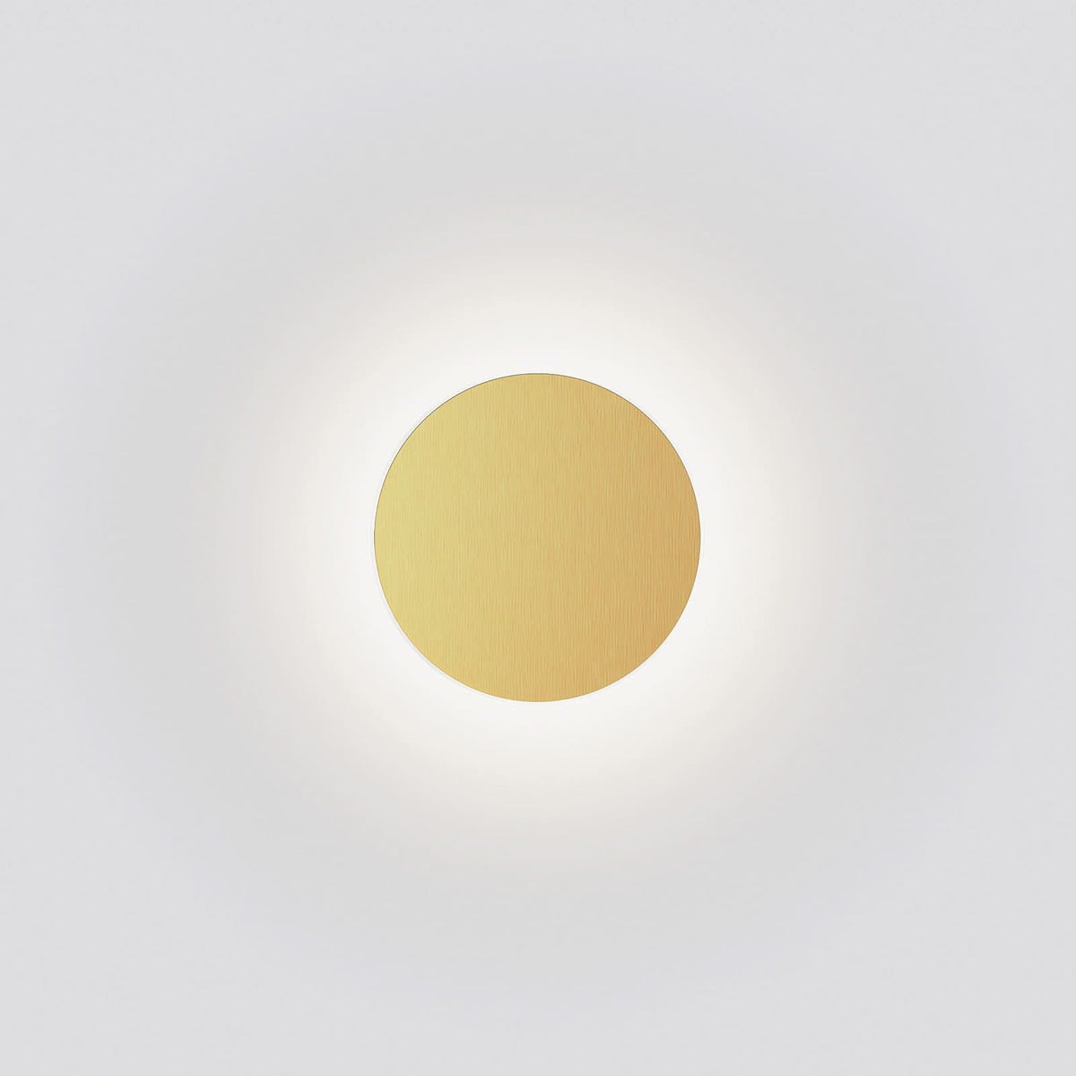 Applique murale LED LYD en aluminium, doré et transparent, Ø 23,5 cm