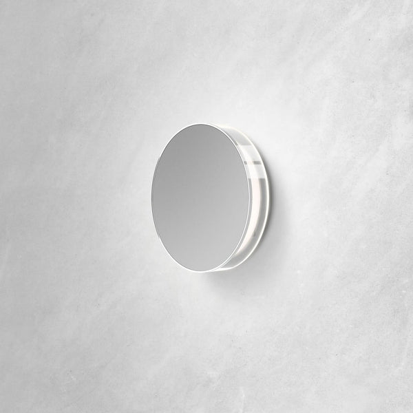 Applique murale LED LYD en aluminium, argenté et transparent, Ø 23,5 cm