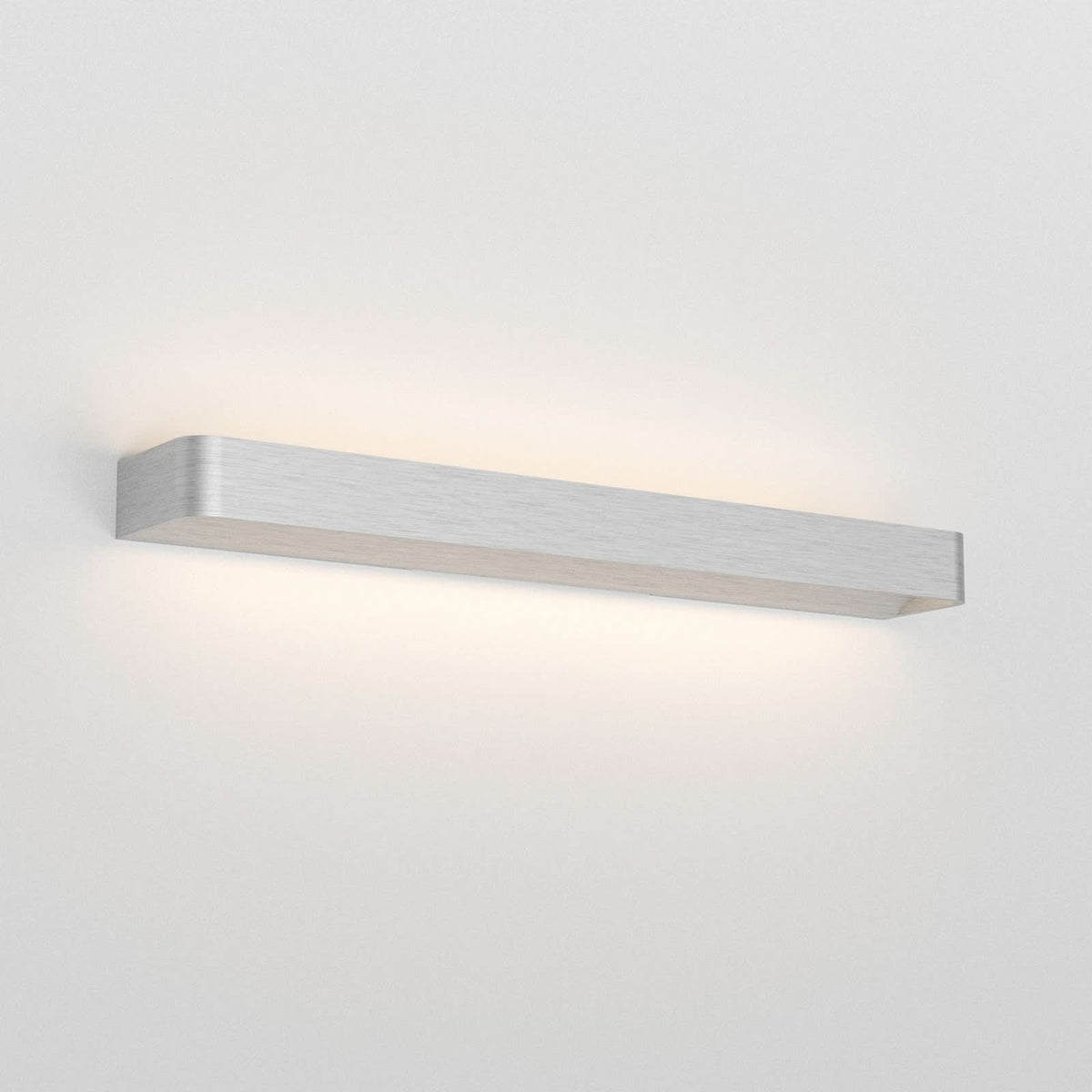 Applique murale LED Frame W3 2 en aluminium, nickel brossé, hauteur 4,8 cm
