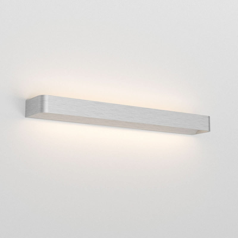 Applique murale LED Frame W3 2 en aluminium, nickel brossé, hauteur 4,8 cm