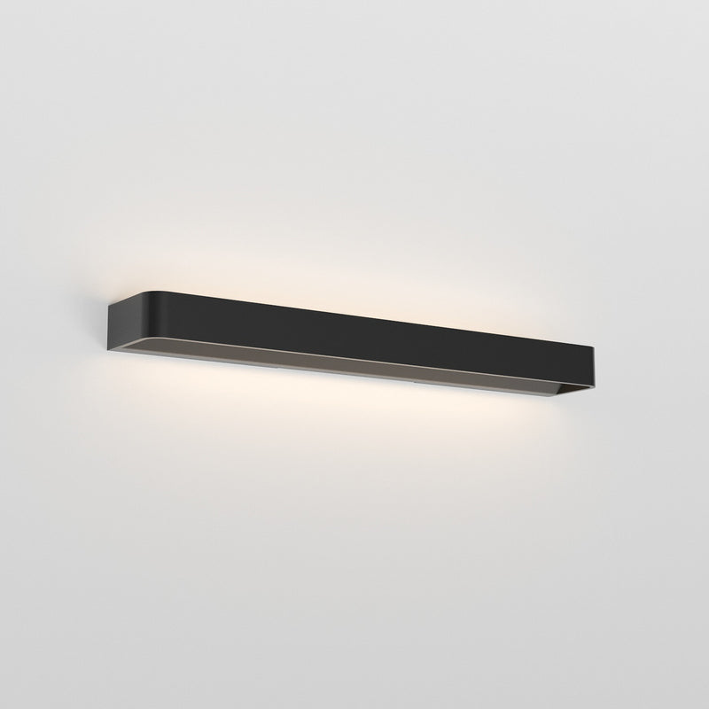 Applique murale LED Frame W3 3 en aluminium, noir mat, hauteur 4,8 cm