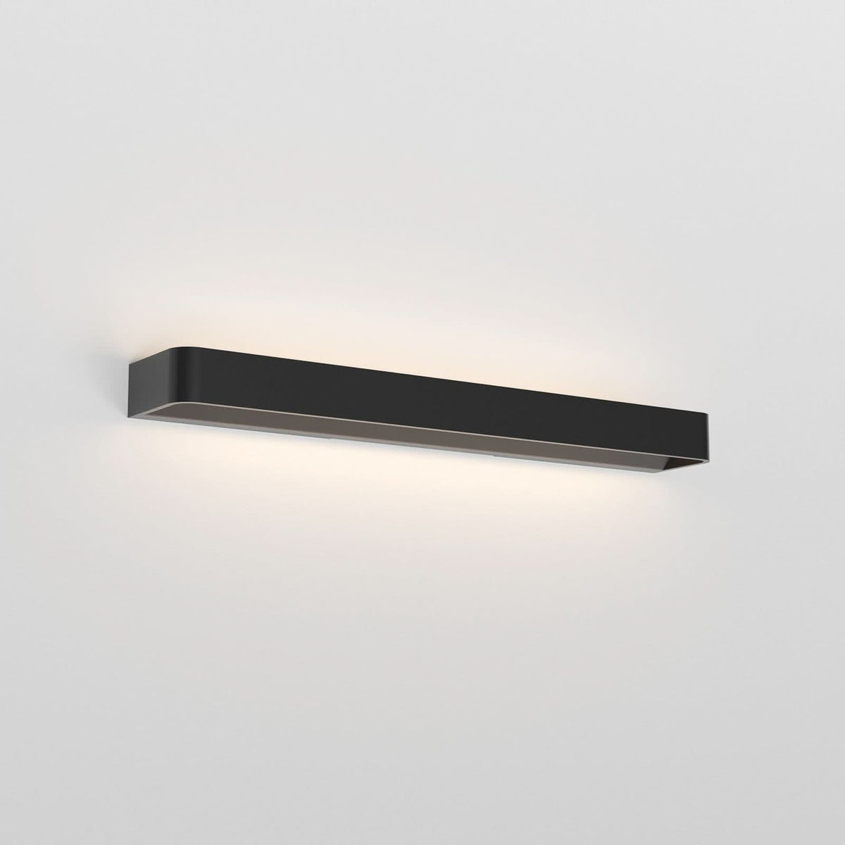 Applique murale LED Frame W3 3 en aluminium, noir mat, hauteur 4,8 cm