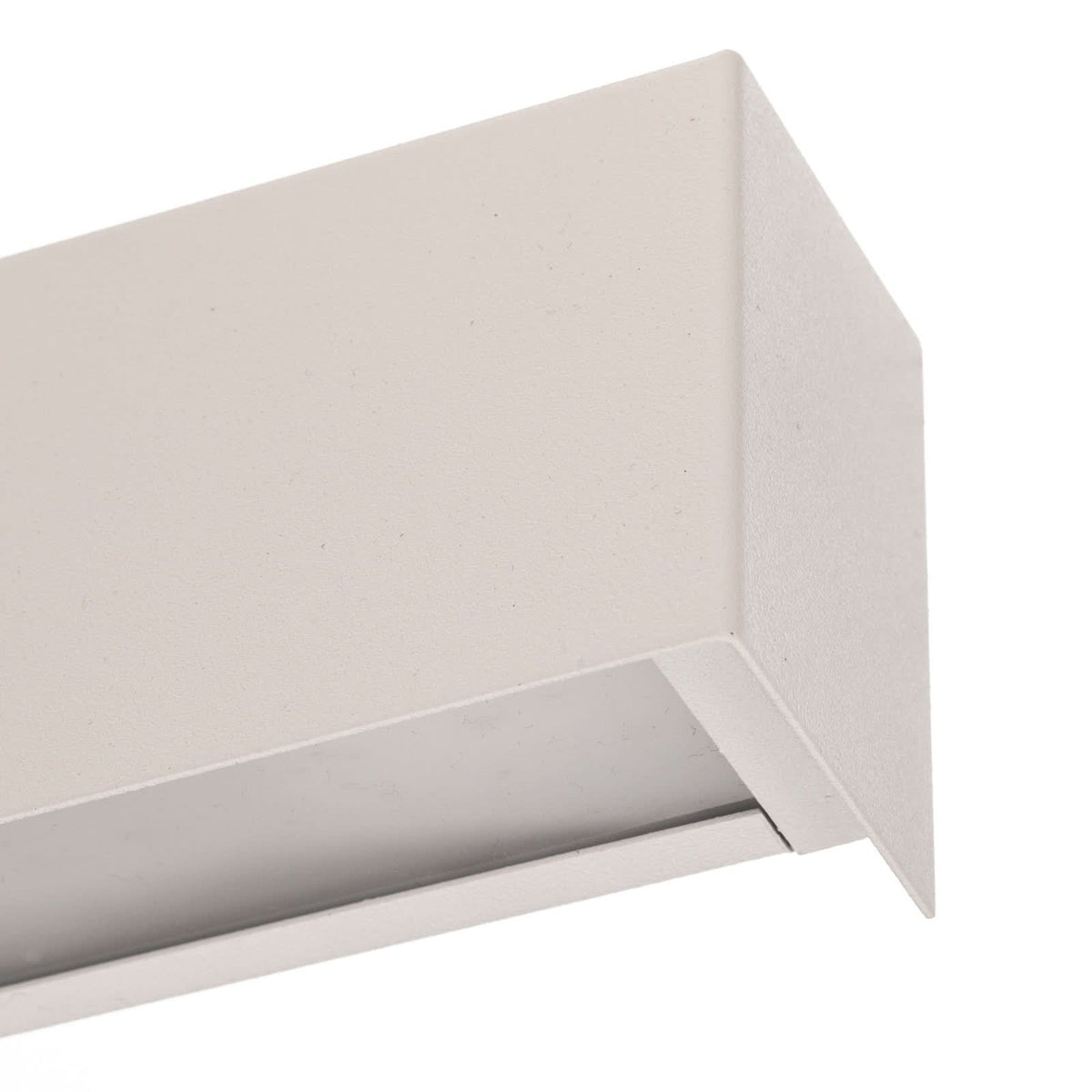 Applique murale Straight S en acier, blanc, hauteur 7 cm