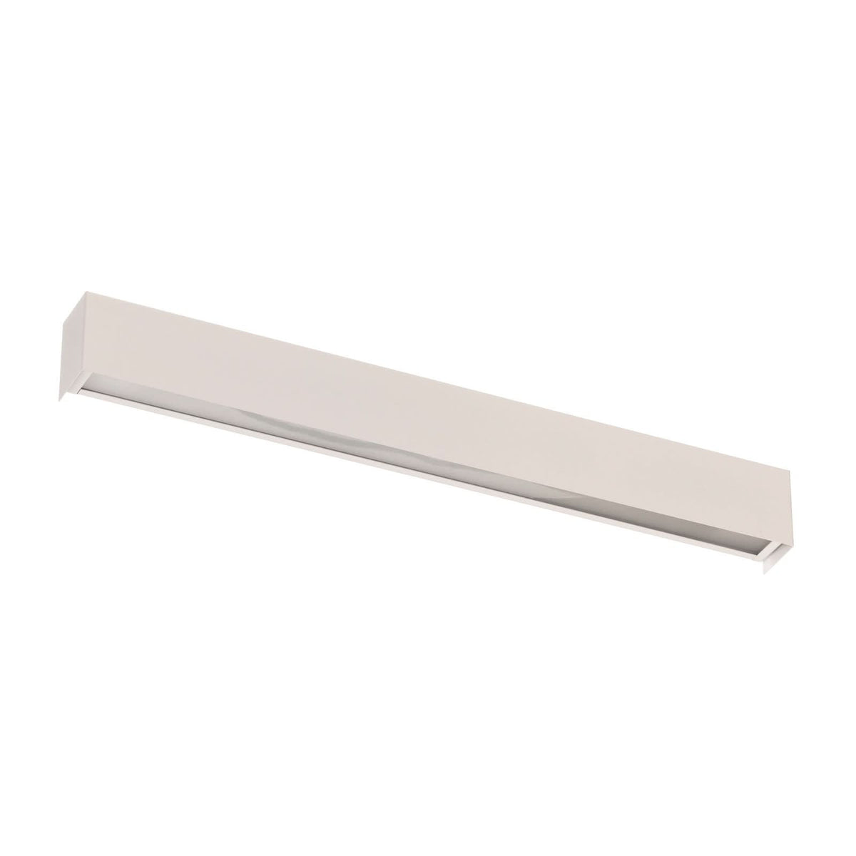 Applique murale Straight S en acier, blanc, hauteur 7 cm