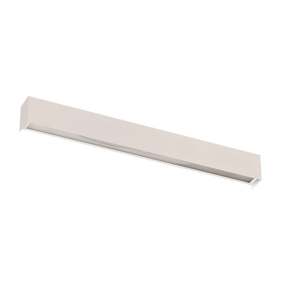 Applique murale Straight S en acier, blanc, hauteur 7 cm