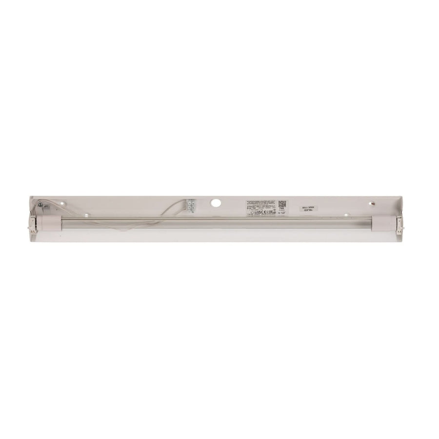 Applique murale Straight S en acier, blanc, hauteur 7 cm