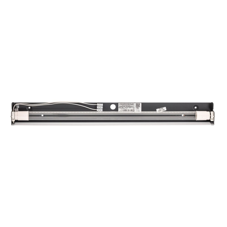 Applique murale Straight S en acier, graphite, hauteur 7 cm
