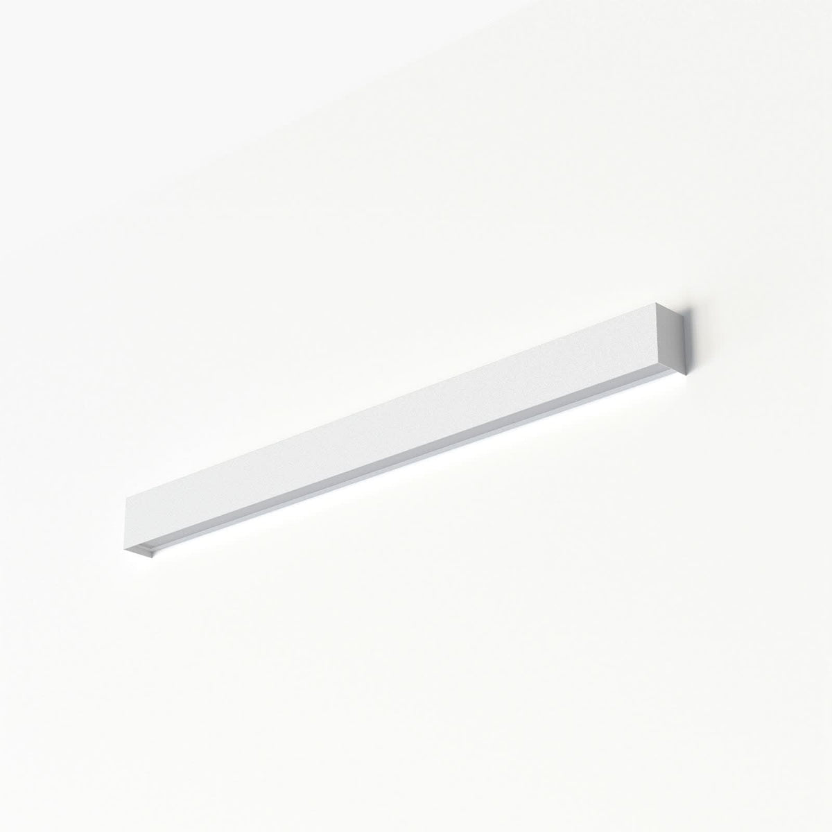 Applique murale Straight M en acier, blanc, hauteur 7 cm