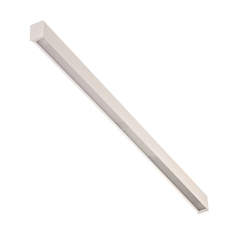 Applique murale Straight L en acier, blanc, hauteur 7 cm