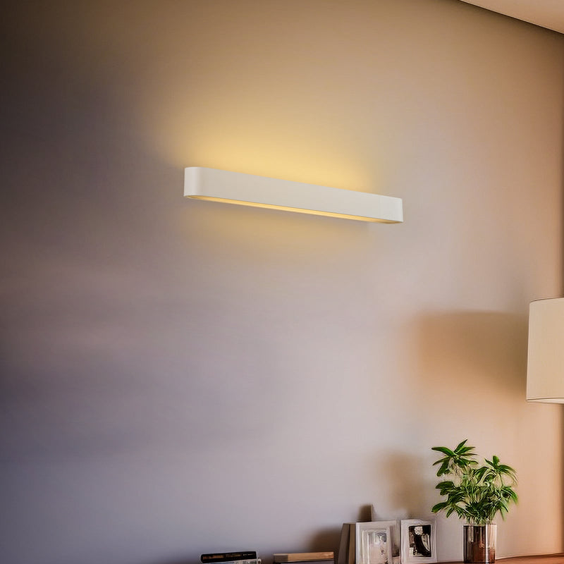 Applique murale Soft en aluminium, blanc, hauteur 6 cm, 3000 K, 11 W