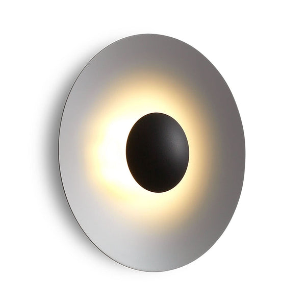 Applique murale LED Ginger 20C en aluminium, gris clair, Ø 19,5 cm