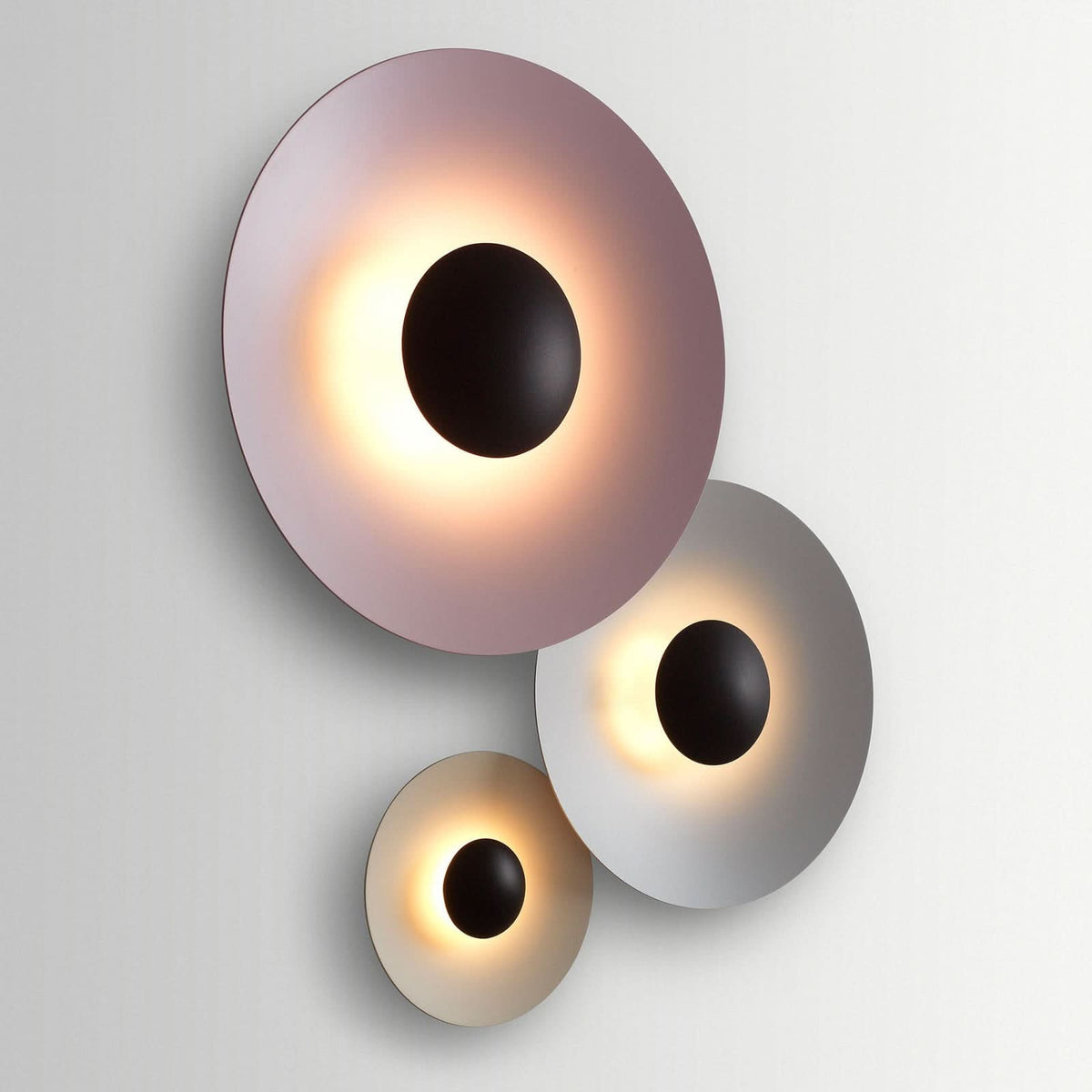 Applique murale LED Ginger 32C 32 en aluminium, gris clair, Ø 32 cm