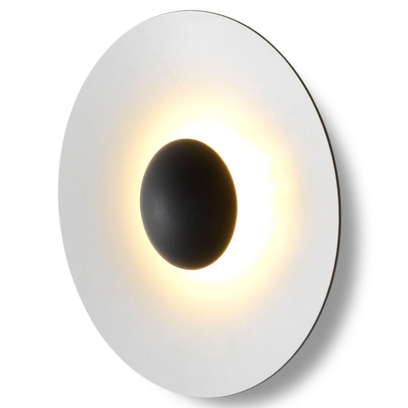 Applique murale LED Ginger 42C 42 en aluminium, noir et blanc, Ø 42 cm