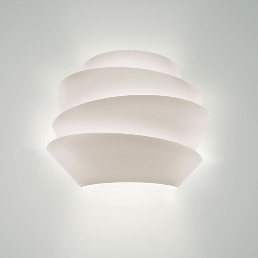 Applique murale Le Soleil R7s en métal, blanc, hauteur 29 cm