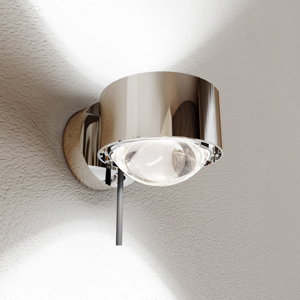 Applique murale LED Puk! 80 Wall en verre, chromé, hauteur 6,5 cm