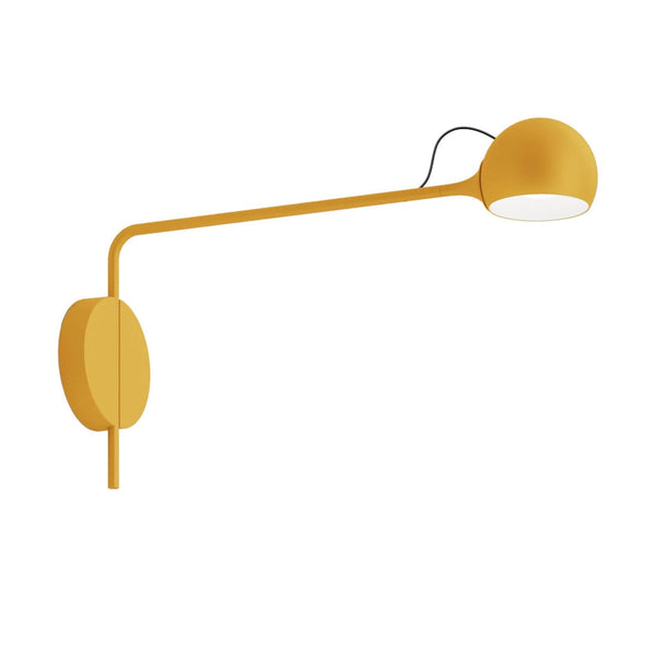 Applique murale LED Ixa en aluminium, jaune, hauteur 28,5 cm