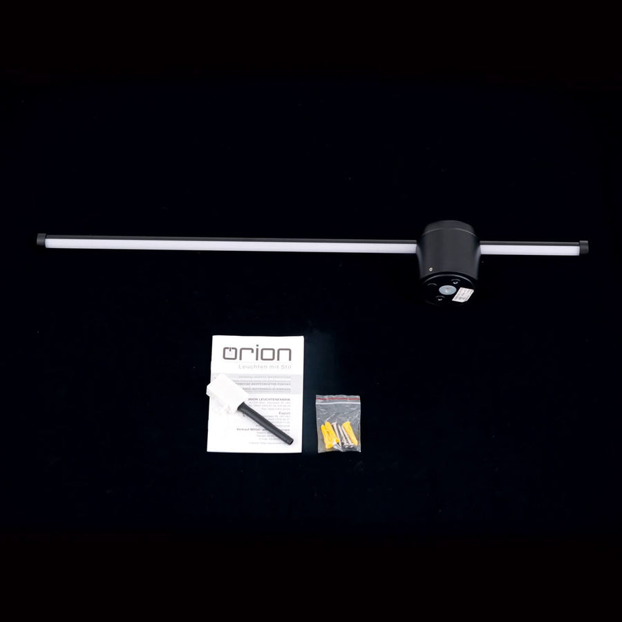 Applique murale LED Ferdinand en aluminium, noir, hauteur 65 cm, IP54