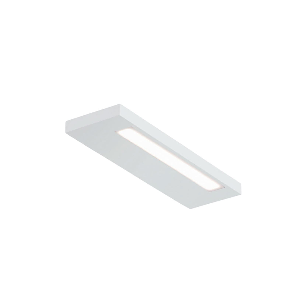 Applique murale LED Slim 24 N en aluminium, blanc mat, hauteur 2 cm, IP44