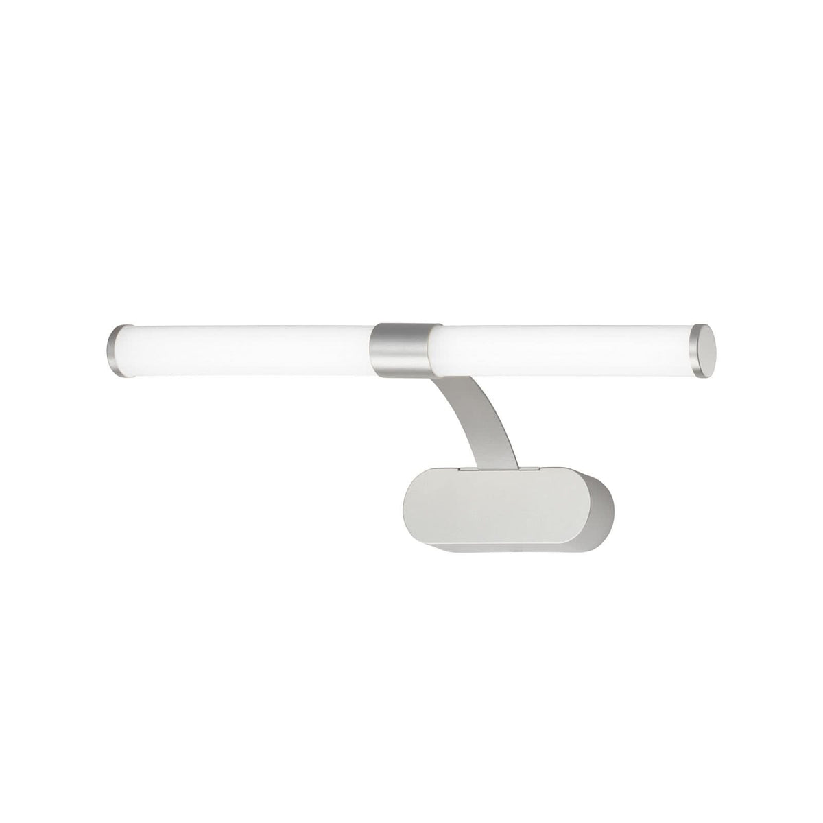 Applique murale LED Runt IP44, chromé mat, Ø 40 cm, IP44
