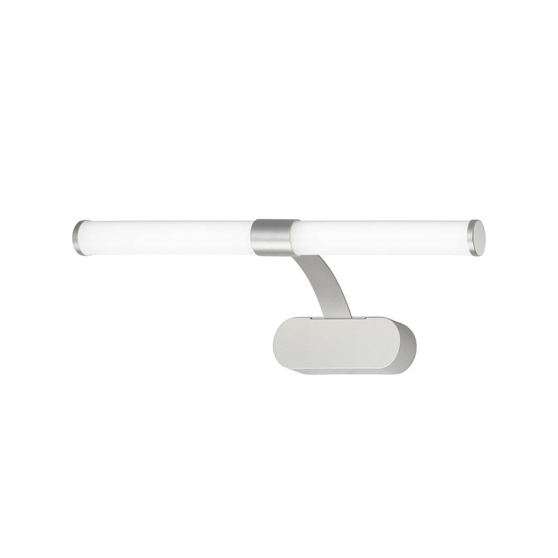 Applique murale LED Runt IP44, chromé mat, Ø 40 cm, IP44